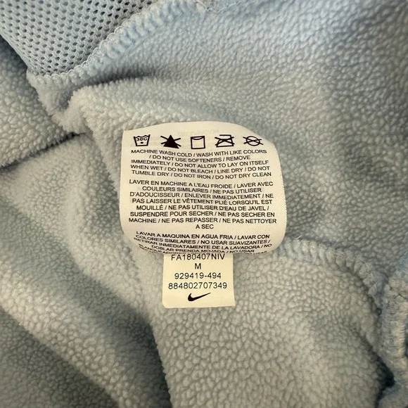 Nike Sweatshirt Womens Size Medium Blue Pullover Hoodie Just Do It 72 Gym Casual - Picture 7 of 9